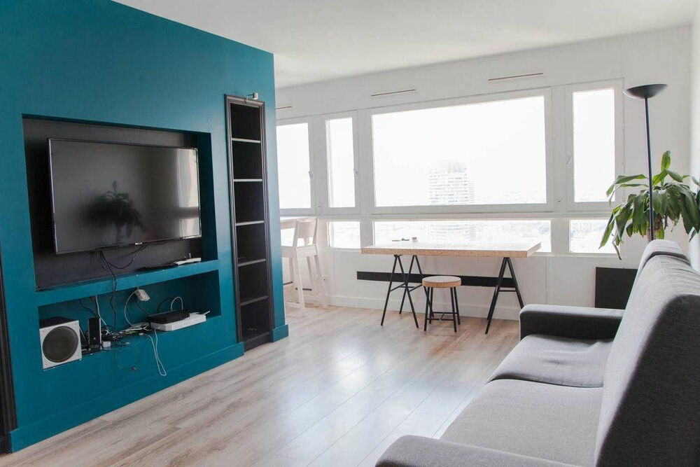Location Appartement Studio 31m² meublé – 28e étage – Vue imprenable Paris 13