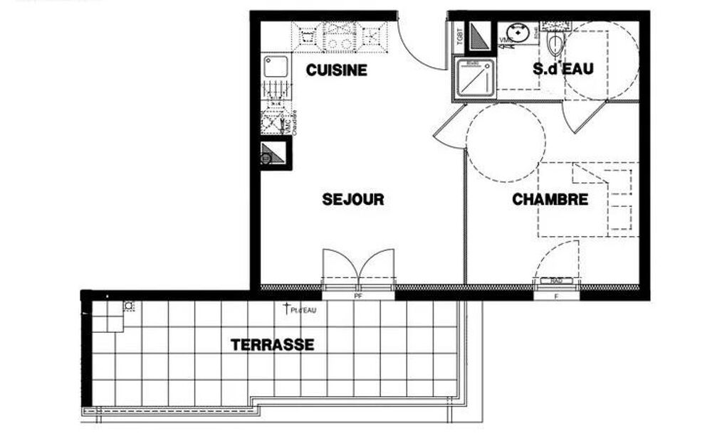 Location Appartement Beau T2 récent 35m² avec terrasse 14m² Marseille 10