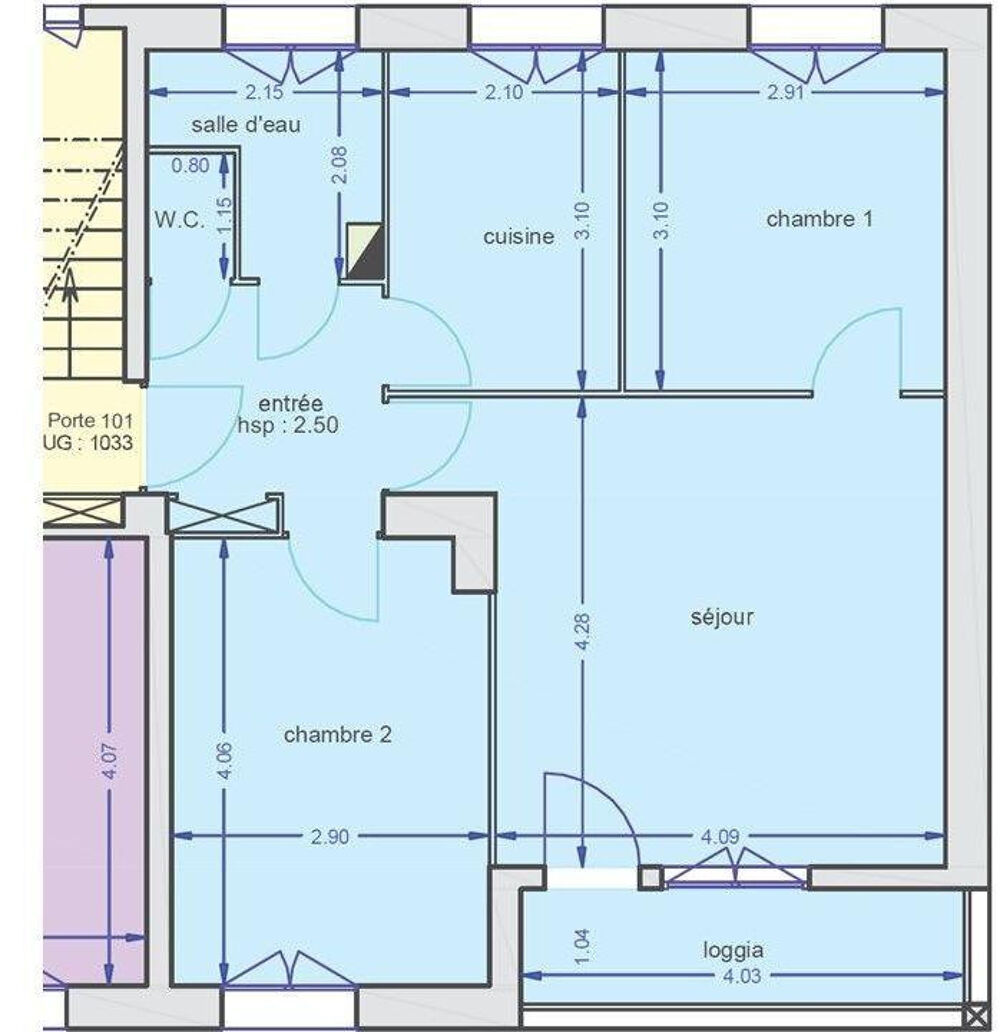 Location Appartement Beau T3 meublé 55m² refait à neuf Lyon 5