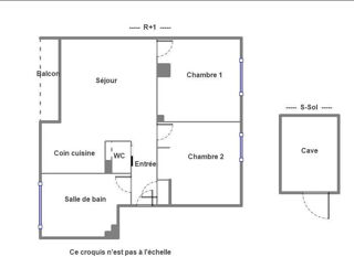  Appartement à louer 3 pièces 49 m²