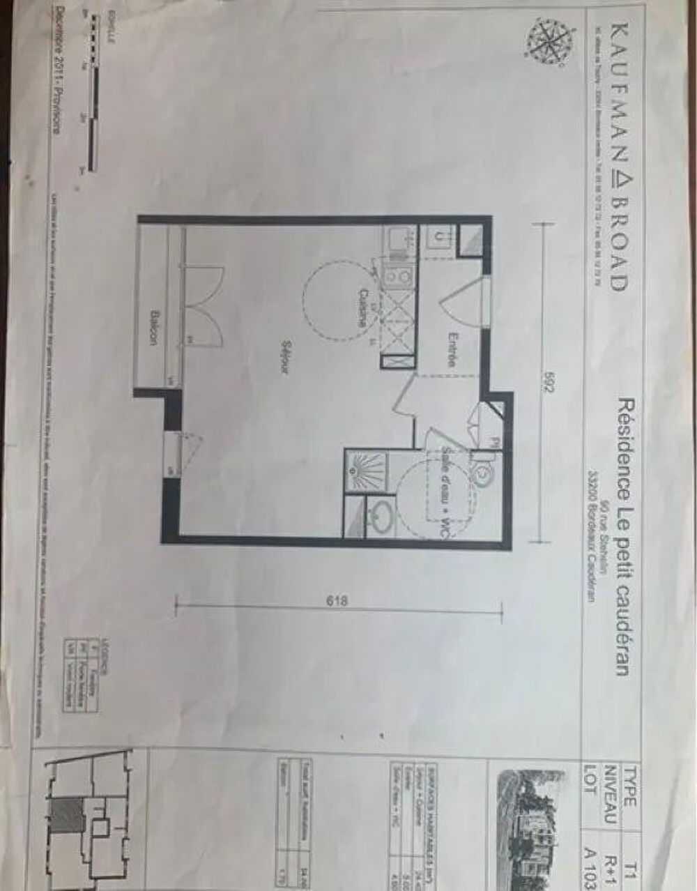 Location Appartement Beau studio meublé 34 m2 Caudéran courte durée Bordeaux