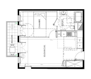  Appartement � louer 2 pi�ces 42 m�