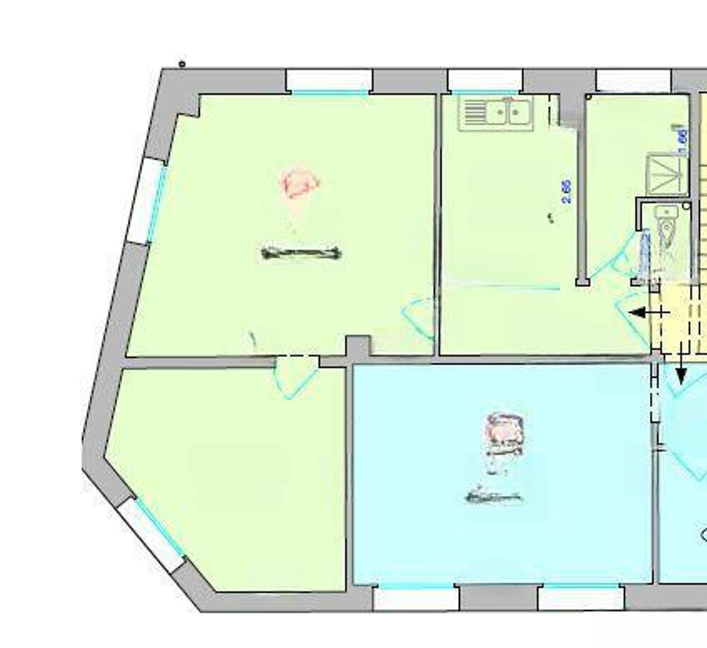 Location Appartement Grand F2 Proche Metro 46m² Gennevilliers