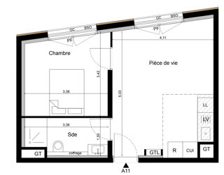  Appartement à vendre 2 pièces 37 m²
