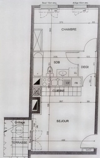  Appartement à louer 2 pièces 40 m²