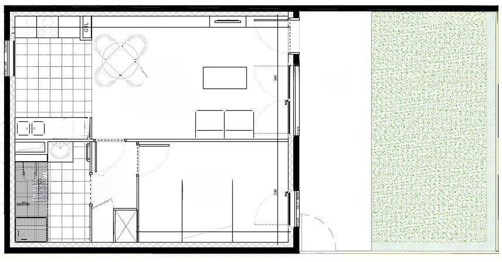Location Appartement Rare F2 meuble de 46 m2 avec jardin et terrasse Saint-ouen-sur-seine