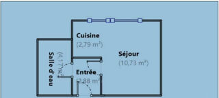  Appartement � louer 1 pi�ce 21 m�