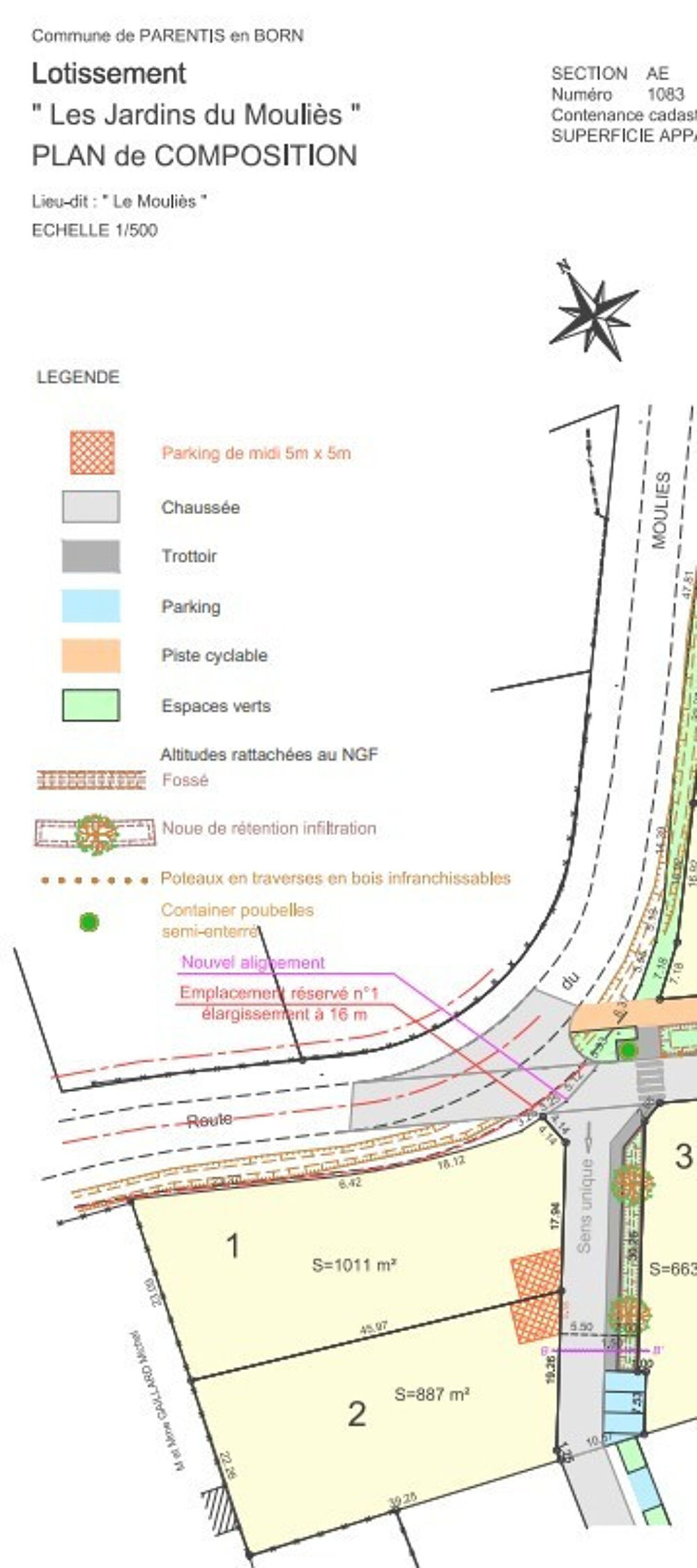 Vente Terrain Terrain constructible Parentis-en-born
