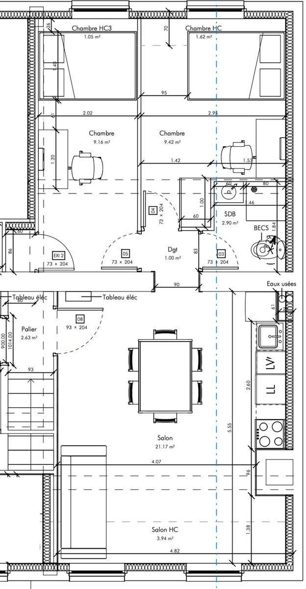 Location Appartement T3 rénové à neuf 52 m² Saint-Étienne