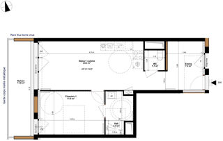  Appartement à louer 2 pièces 49 m²