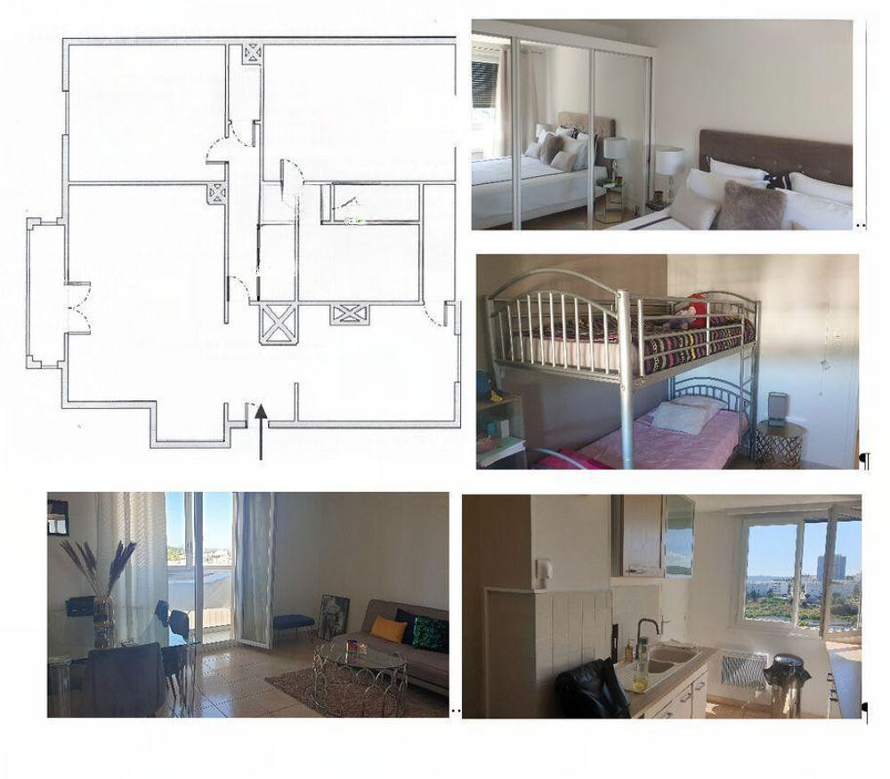 Location Appartement Beau 3P dans résidence calme, 55m², 2 chambres Marseille 15