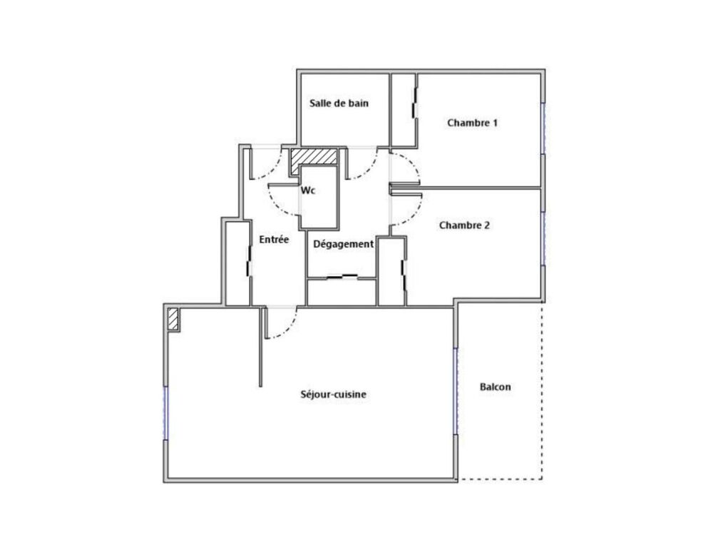 Vente Appartement Appartement  - 3 pièces  - 60.0 m² Nice