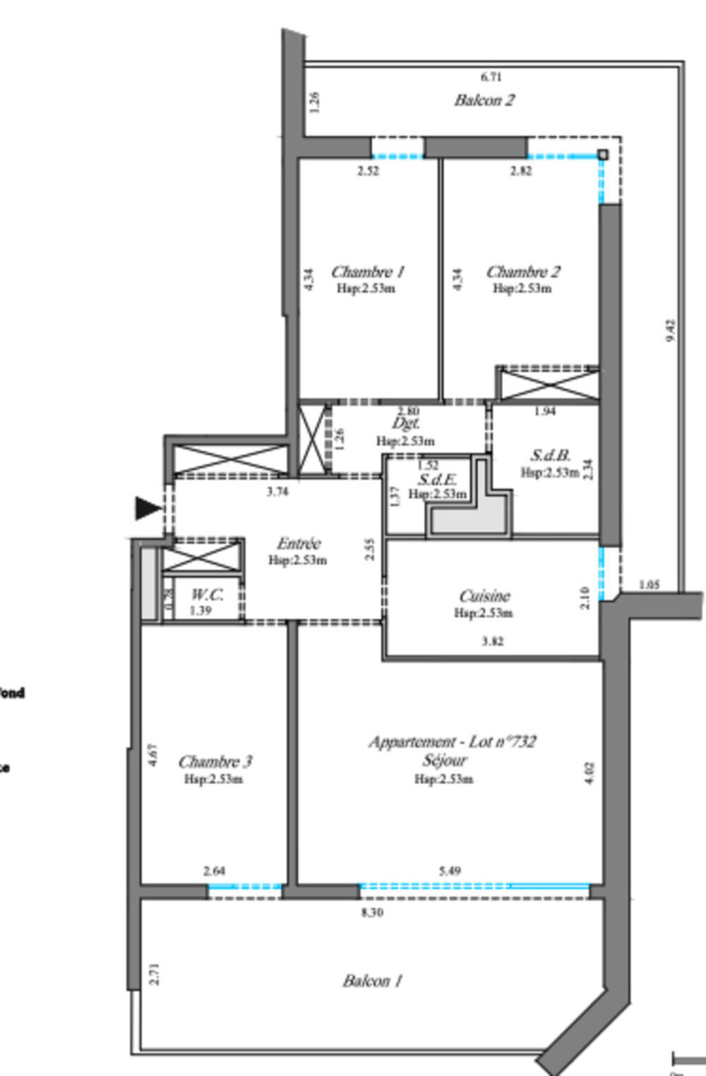 Vente Appartement Appartement T4 de 86,20m2 avec 2 balcons Courbevoie