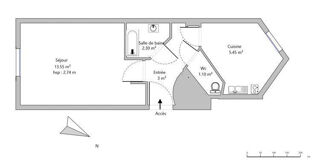  Appartement à louer 1 pièce 25 m²