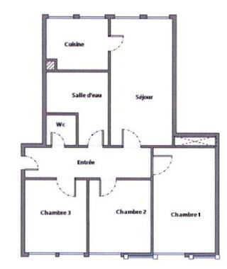  Appartement à louer 4 pièces 65 m²