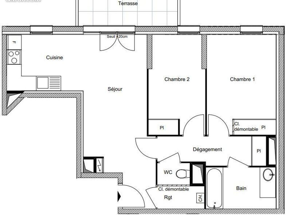 Location Appartement Beau 3P 57m² neuf avec terrasse et jardin 30m² Combs-la-ville