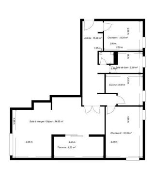  Appartement à louer 4 pièces 92 m²
