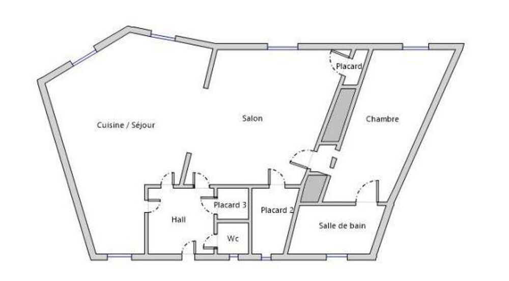 Location Appartement Spacieux lumineux T2 de 59m2 centre ville 550€ Saint-Étienne