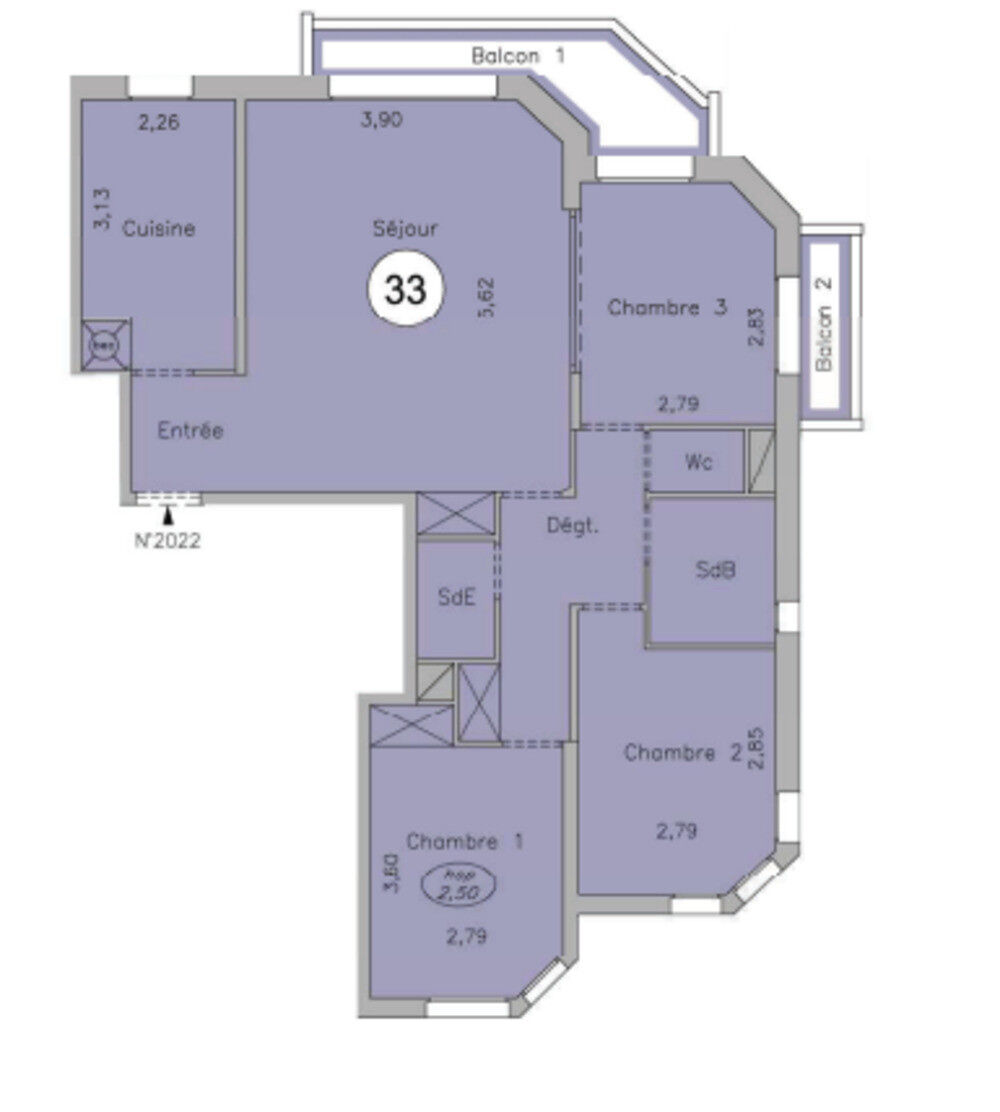 Vente Appartement Spécial investisseur - Appartement T4 de 82,40m2 avec Balcon Issy-les-moulineaux