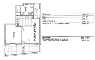  Appartement à louer 2 pièces 40 m²