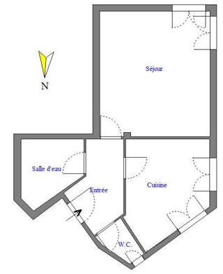  Appartement à louer 1 pièce 33 m²