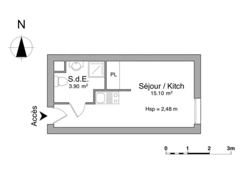 Location Appartement Location 19 m2 en face de l'universite et à 10min Rouen