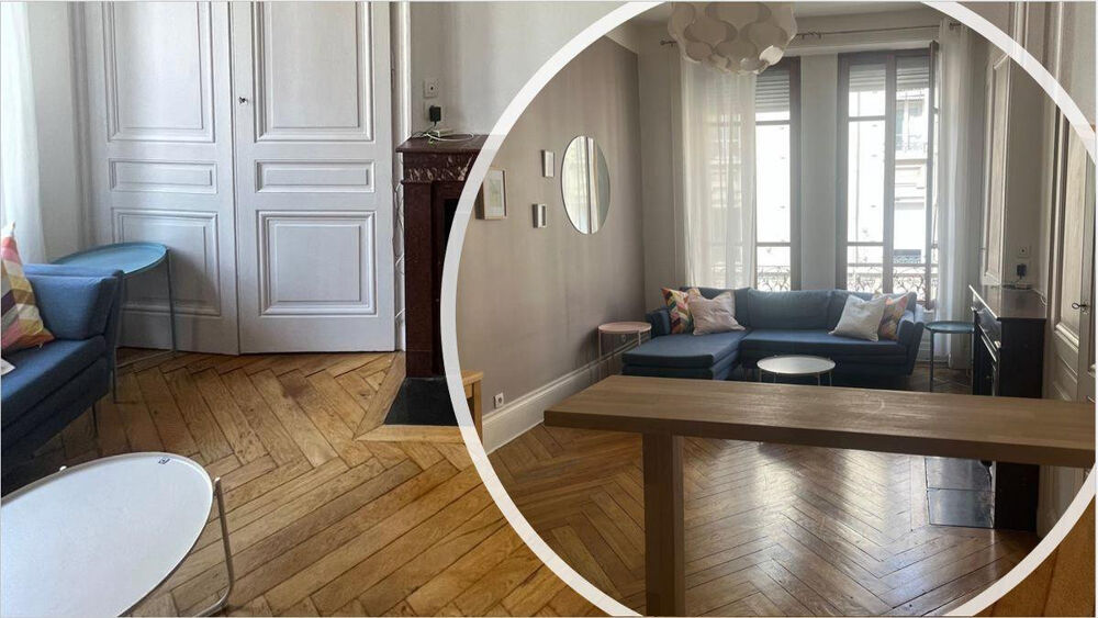Location Appartement T2 Ancien rénové, 50m2, quartier Part-Dieu Villeurbanne