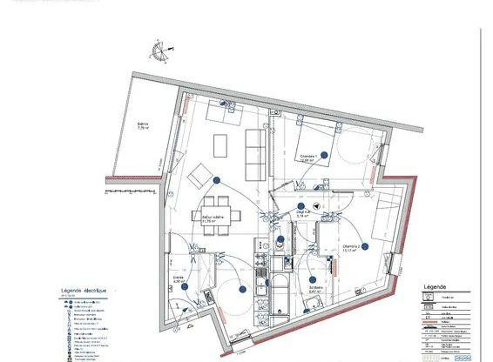 Location Appartement Beau 3P meublé 71m² avec balcon Lille
