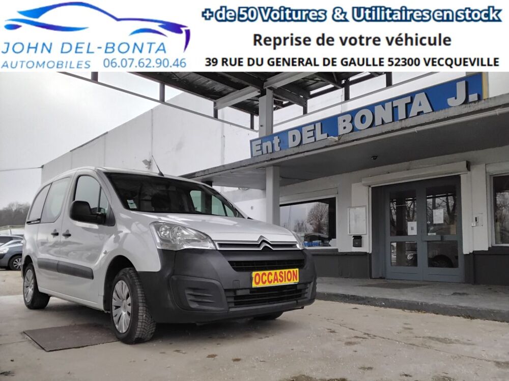 Berlingo 1.6 BlueHDi 100 5CV 1ERE MAIN PORTE LATERALE/AR VITRE 2018 occasion 52300 Vecqueville