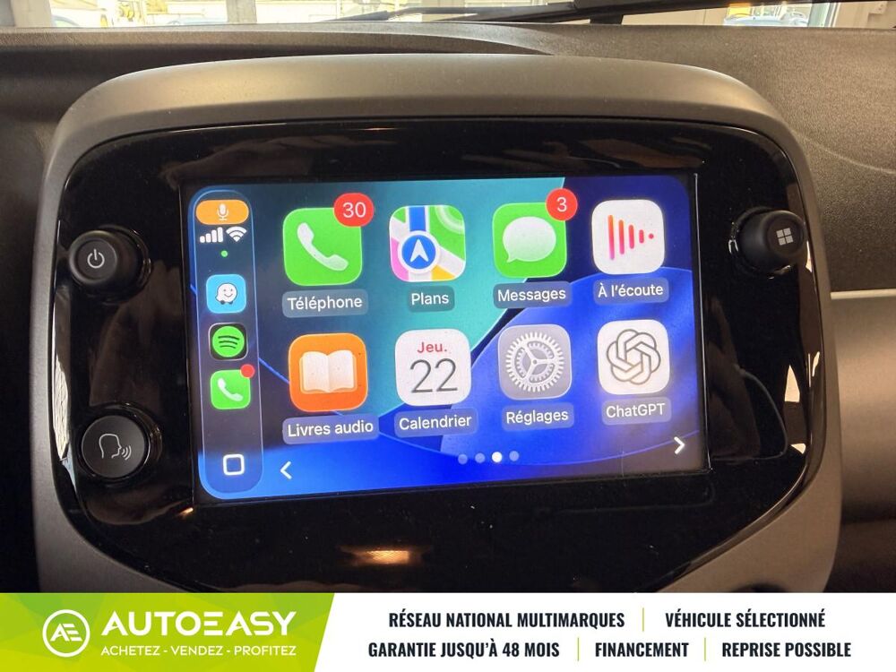Aygo 5 PORTES Phase 2 1.0 VVTI 12V 72 / X PLAY APP / 1ERE MAIN 2019 occasion 42120 LE COTEAU