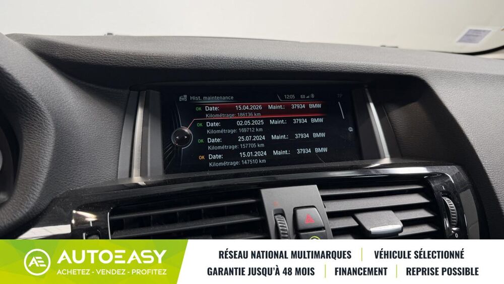 X3 xDrive35dA 313 ch xLine / boite auto / Entretien complet BMW 2015 occasion 29850 GOUESNOU
