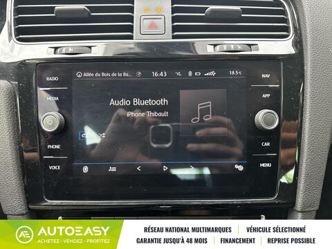 Golf 1.5 TSI 130ch Carat 1&egrave;re main - Entretien VW - Carplay - R&eacute;g 2018 occasion 44470 Carquefou