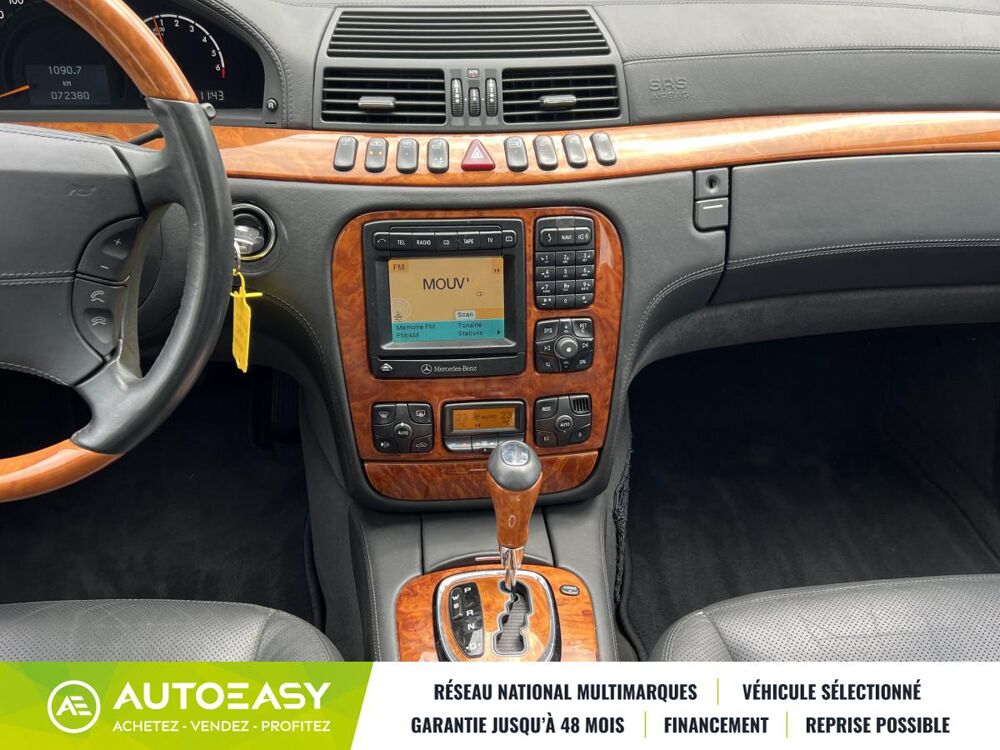 Classe S 600 V12 5.8i 367cv BVA * Full Option * Faible Kilom&eacute;trage * 2001 occasion 33185 Le Haillan