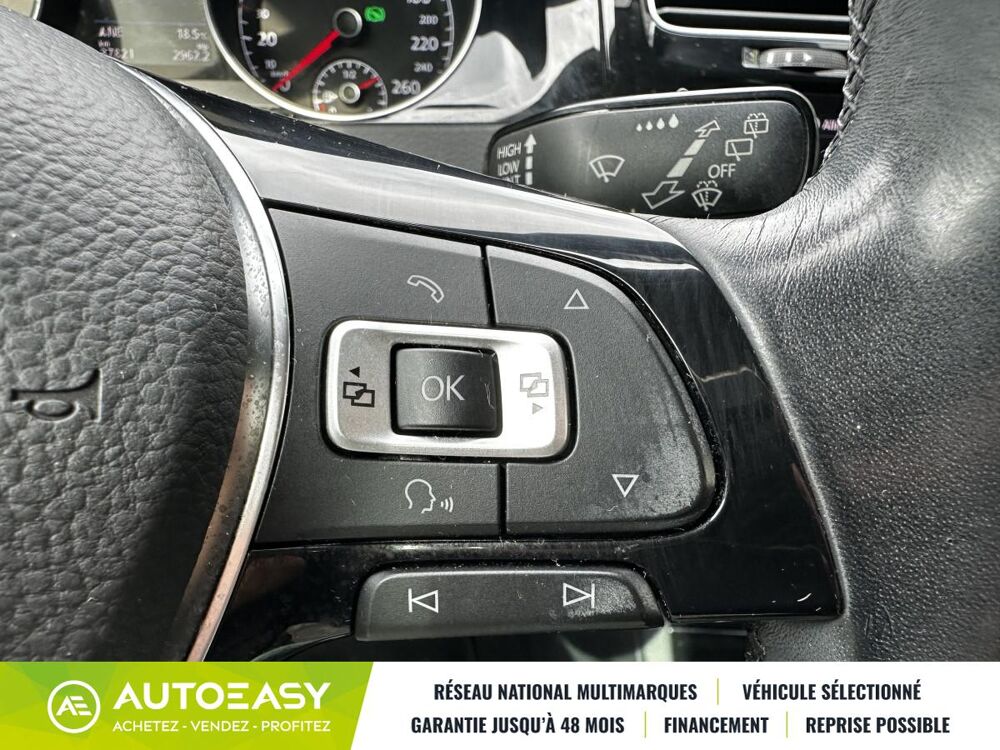 Golf 1.5 TSI 130ch Carat 1&egrave;re main - Entretien VW - Carplay - R&eacute;g 2018 occasion 44470 Carquefou