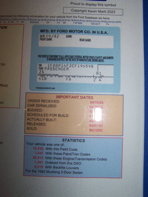 Ford Mustang 1982 1982 occasion Lyon 69002