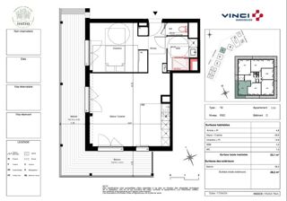  Appartement  vendre 2 pices 53 m