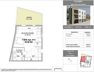  Appartement  vendre 1 pice 40 m