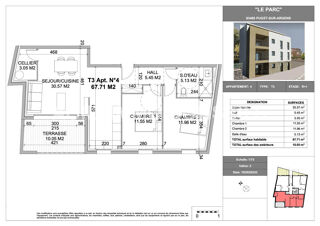  Appartement � vendre 3 pi�ces 68 m�