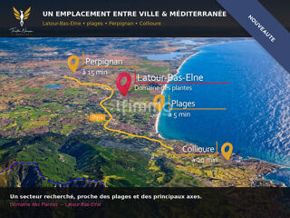 Vente Terrain terrain viabilisé 190 m² - libre de constructeur - 2 faces Latour-bas-elne