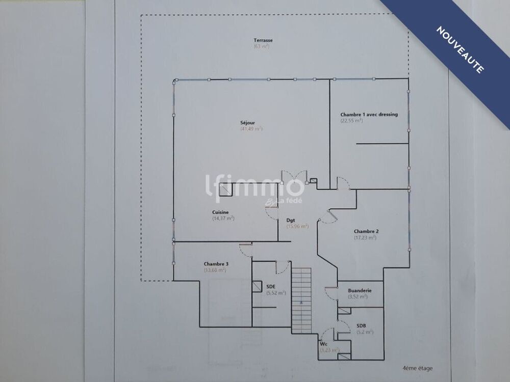 Vente Appartement Très bel attique 149 m² env. avec terrasse 63 m², 2 parkings et Schiltigheim