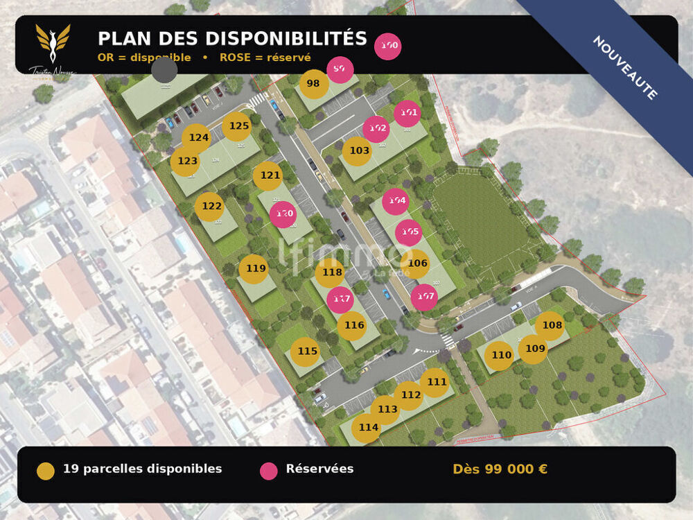 Vente Terrain terrain viabilisé 190 m² - libre de constructeur - 2 faces Latour-bas-elne