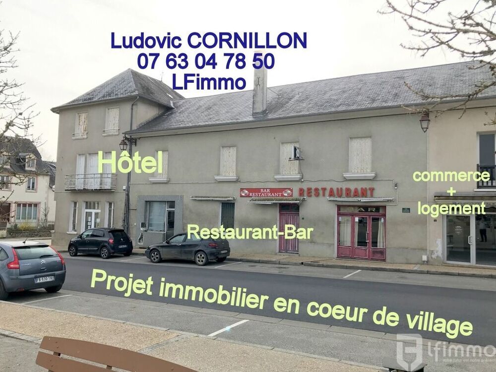 Vente Immeuble Immeuble à rénover: Hôtel-Restaurant, boucherie avec appartement La croisille-sur-briance