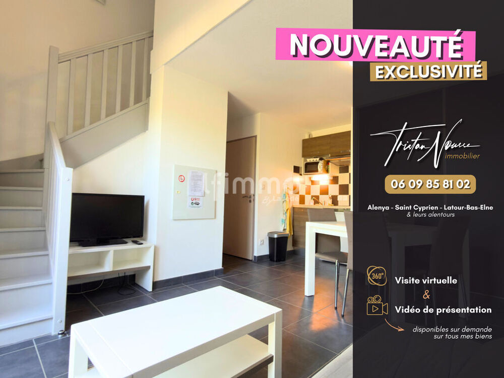 Maison T2 34 m2 en résidence avec piscine - Latour Bas Elne