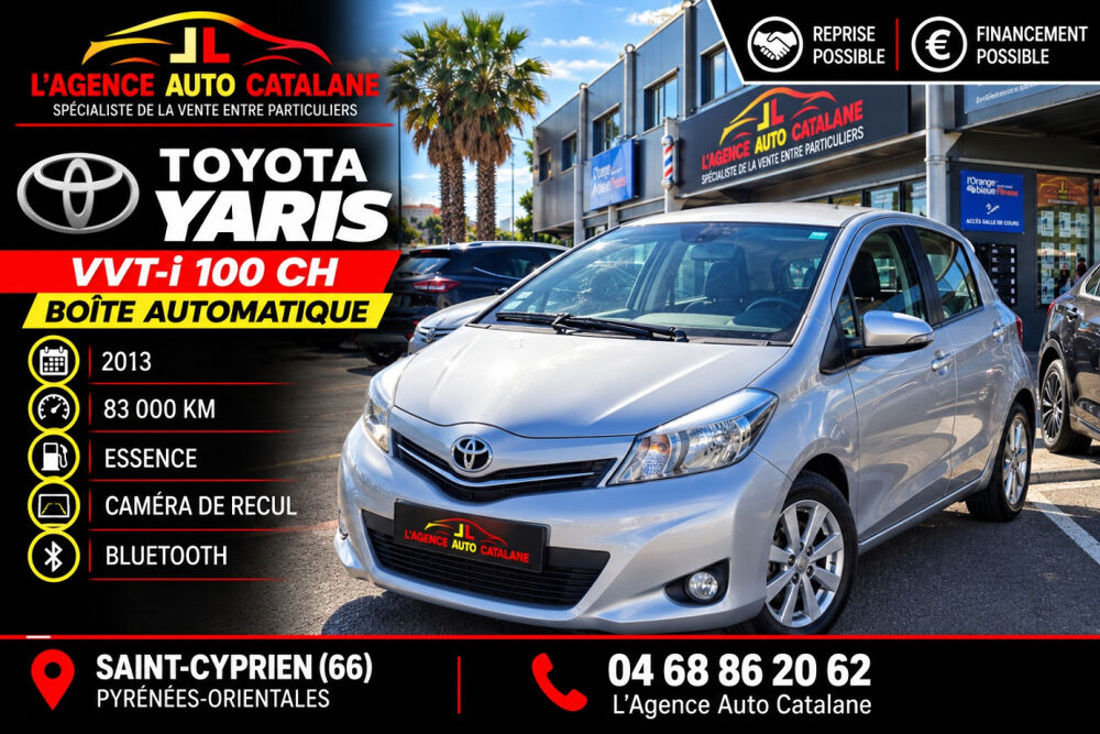 Yaris 100 VVT-i DYNAMIC CVT 2013 occasion 66750 Saint-Cyprien