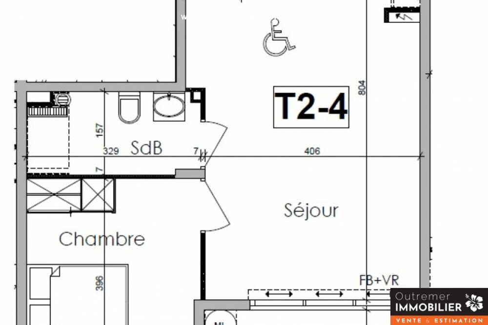Vente Appartement T2 Proche du parc de la trinité Saint-denis