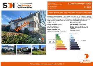Vente Maison ILLKIRCH - MAISON 134M2 - 6 P SUR 6,48 ARES AVEC GGES + S/S + JARDIN - ILLKIRCH GRAFFENSTADEN Illkirch graffenstaden