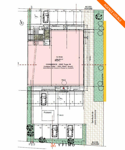   LOCAL COMMERCIAL NEUF 300 m2 à LOUER 