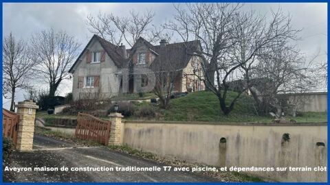 Aveyron maison T7 sur sous-sol avec piscine et dépendances sur 1653 m² de terrain clôt 241000 Almont-les-Junies (12300)