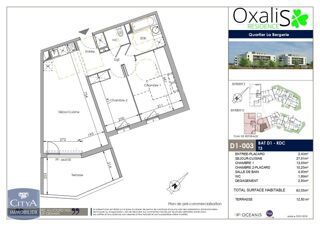  Appartement � louer 3 pi�ces 64 m�