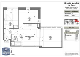  Appartement à louer 3 pièces 72 m²